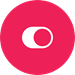 Button toggle icon in red circle