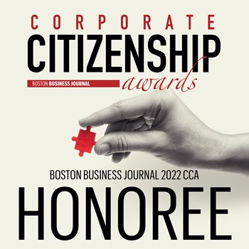 Boston Business Journal 2022 Corporate Citizenship Award Honoree badge.